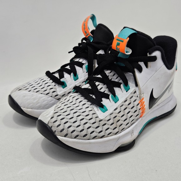 Nike Other - Nike LeBron Witness 5 Mens 7 White Black Orange Teal CQ9380-100 Basketball Shoes